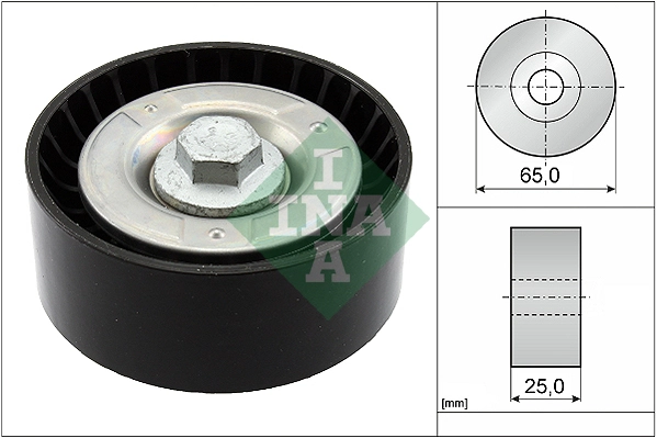 Deflection/Guide Pulley, V-ribbed belt